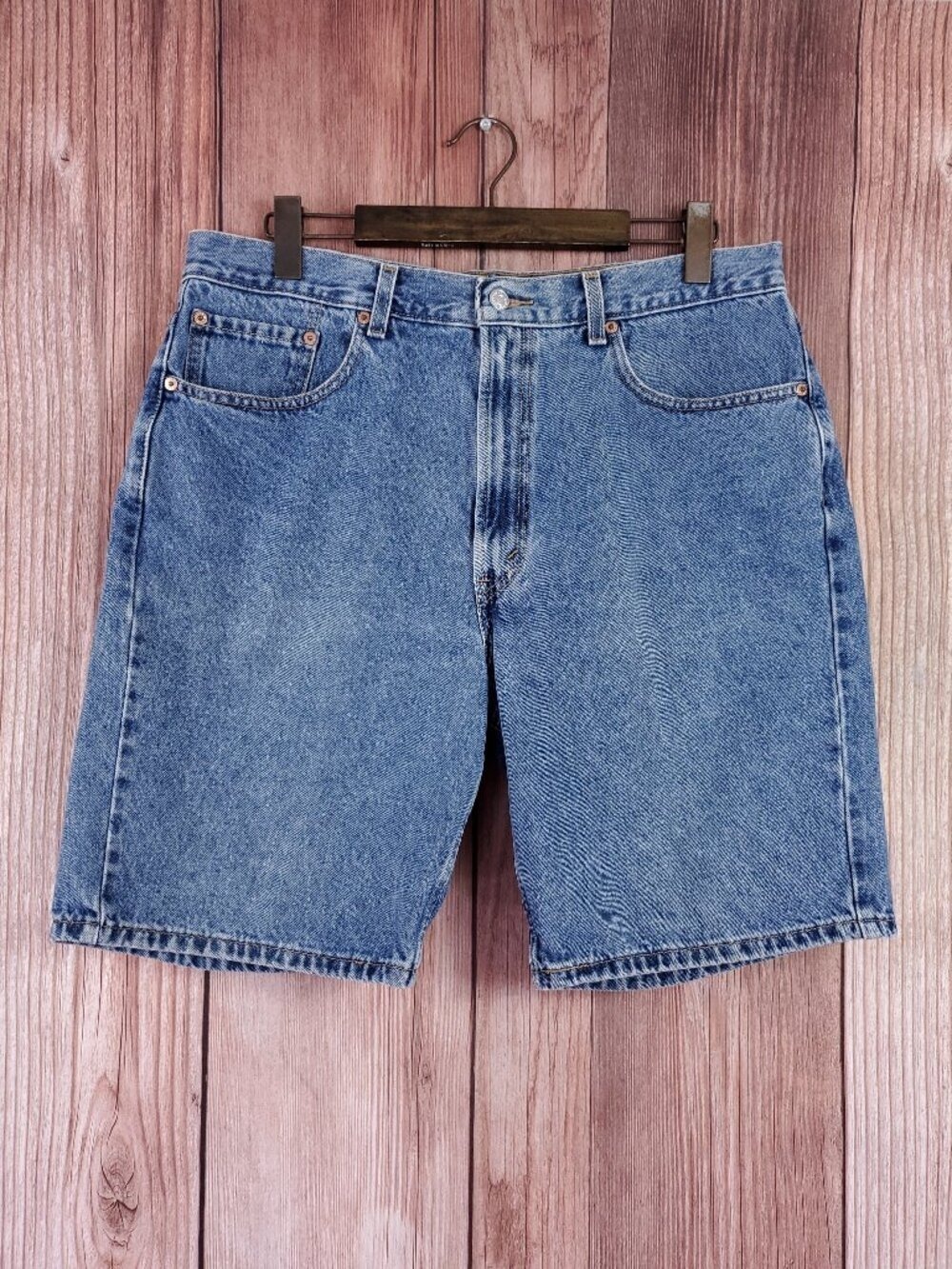 Vintage Levis 505 Regular Fit Mens Size 38 Denim Shorts Cotton Made in Colombia